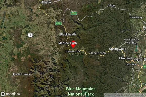 Yosemite,New South Wales Satellite Map