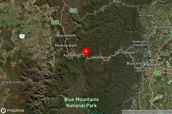 Wentworth Falls,New South Wales Satellite Map