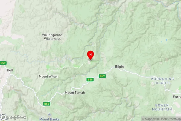 Mount Irvine,New South Wales Area Map