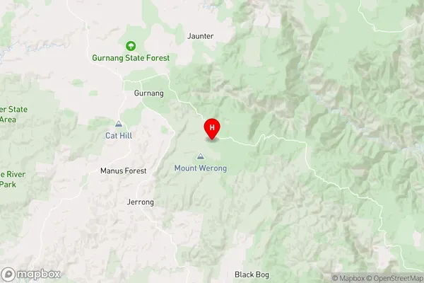 Mount Werong,New South Wales Area Map