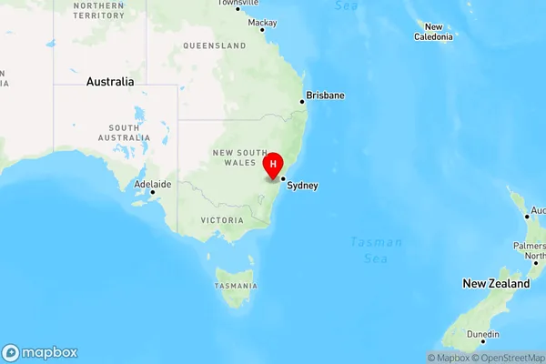 Yerranderie,New South Wales Region Map