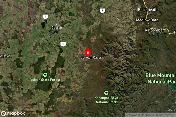 Jenolan,New South Wales Satellite Map