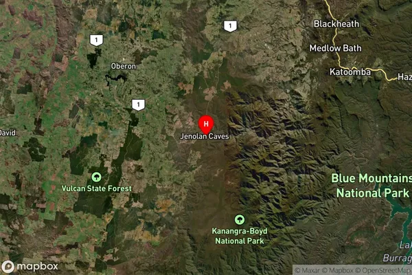 Jenolan Caves,New South Wales Satellite Map