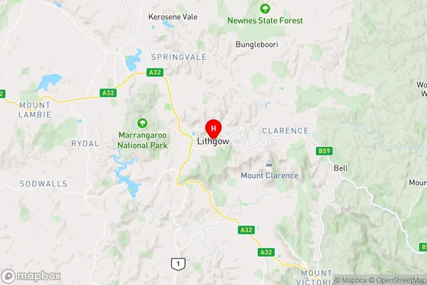 Lithgow,New South Wales Area Map