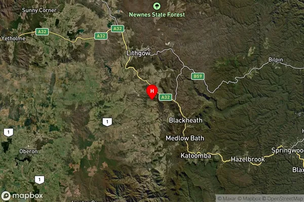 Little Hartley,New South Wales Satellite Map