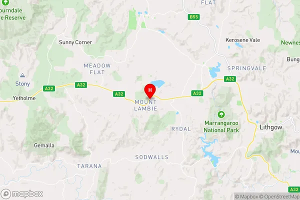 Mount Lambie,New South Wales Area Map