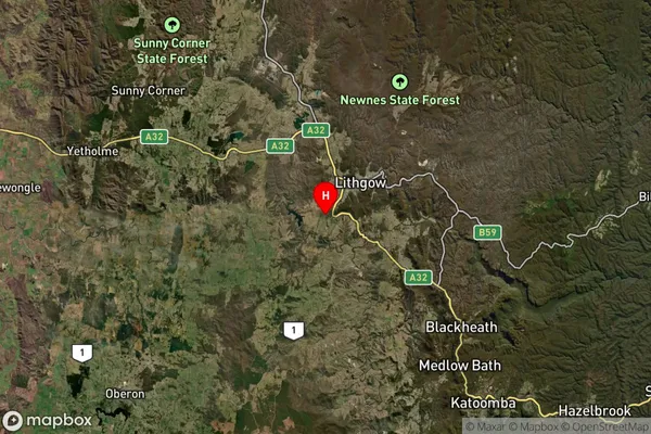 South Bowenfels,New South Wales Satellite Map