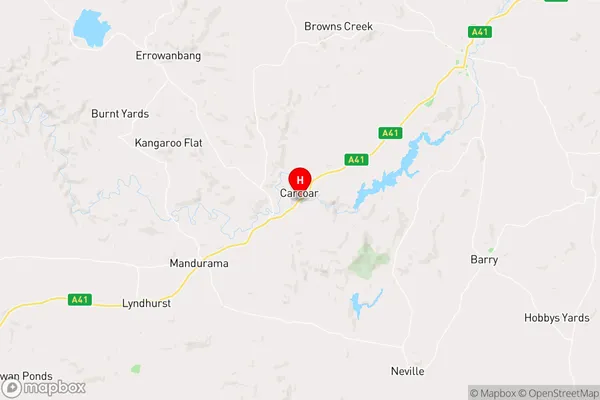 Carcoar,New South Wales Area Map