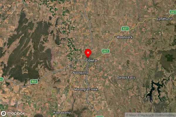 Cowra,New South Wales Satellite Map