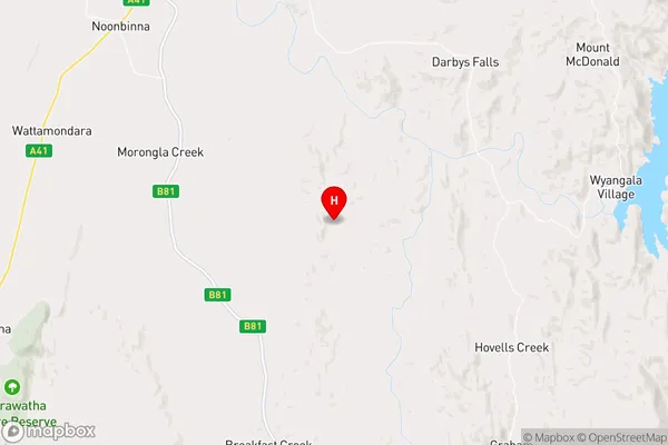 Mount Collins,New South Wales Area Map