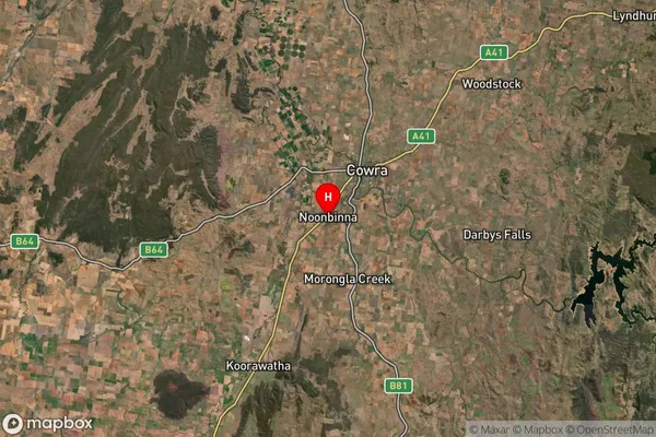 Noonbinna,New South Wales Satellite Map