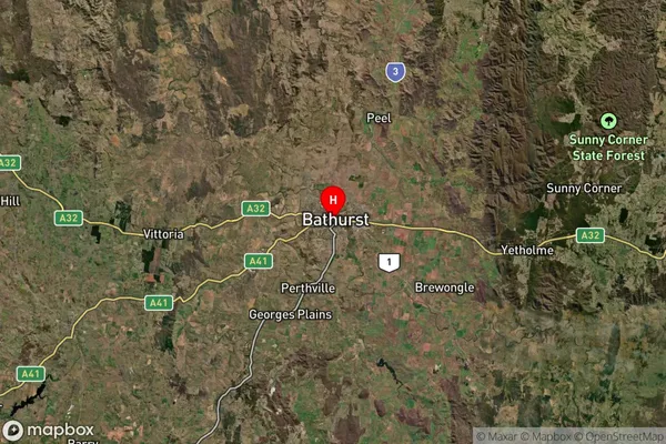 Bathurst,New South Wales Satellite Map