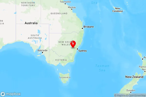 Dog Rocks,New South Wales Region Map