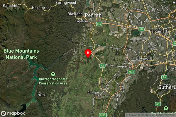 Greendale,New South Wales Satellite Map