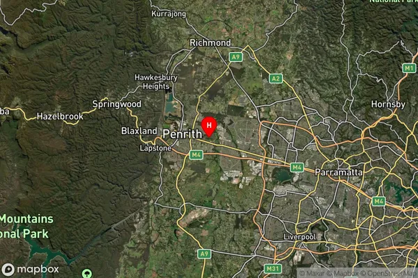 Werrington,New South Wales Satellite Map