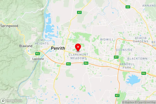 Werrington,New South Wales Area Map