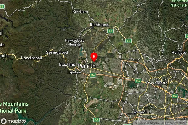 Werrington Downs,New South Wales Satellite Map