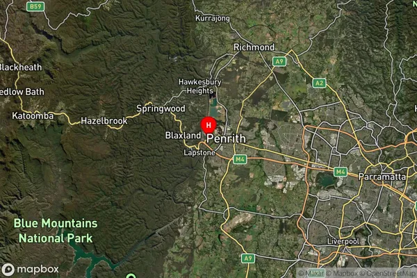 Emu Plains,New South Wales Satellite Map