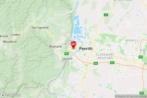 Emu Plains,New South Wales Area Map