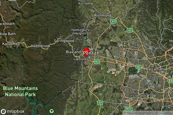 Jamisontown,New South Wales Satellite Map