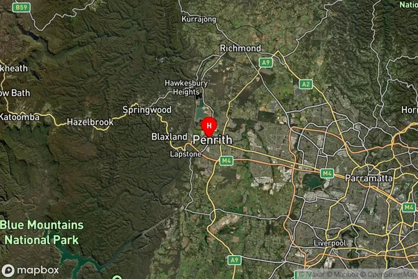 Penrith,New South Wales Satellite Map