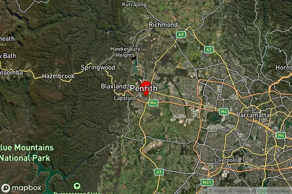 Penrith South,New South Wales Satellite Map