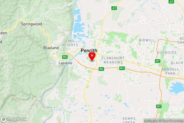 Penrith South,New South Wales Area Map