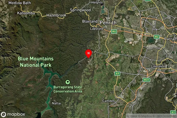 Warragamba,New South Wales Satellite Map