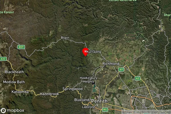 Bowen Mountain,New South Wales Satellite Map