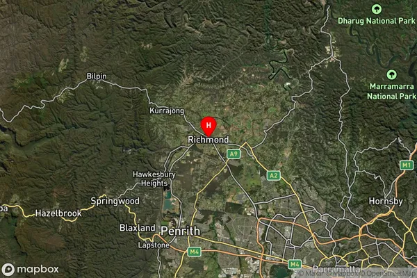 Richmond,New South Wales Satellite Map