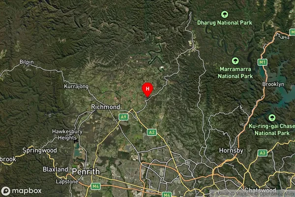 Pitt Town,New South Wales Satellite Map