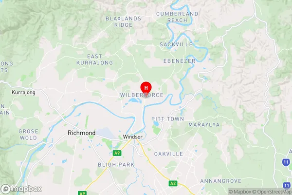 Wilberforce,New South Wales Area Map