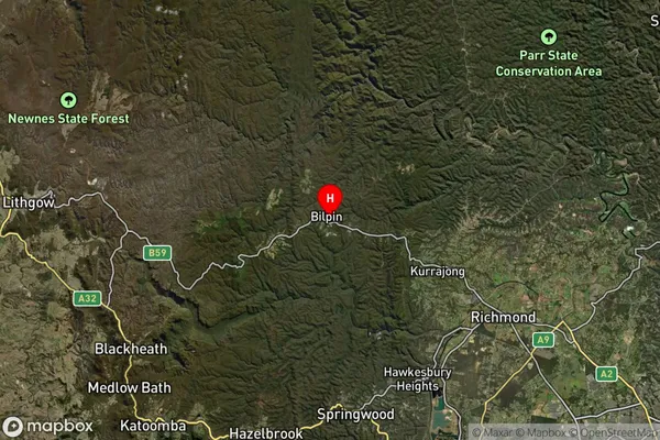 Bilpin,New South Wales Satellite Map