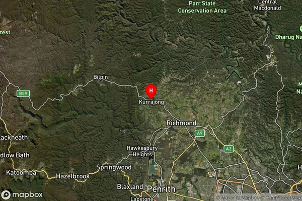 Kurrajong,New South Wales Satellite Map