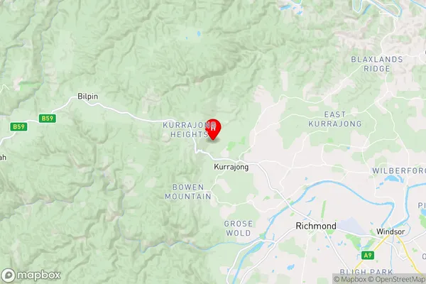 Kurrajong Hills,New South Wales Area Map