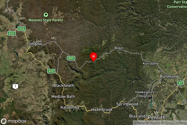 Mount Tomah,New South Wales Satellite Map