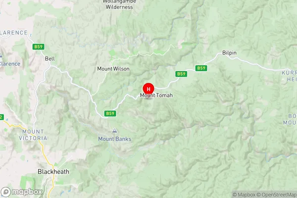 Mount Tomah,New South Wales Area Map