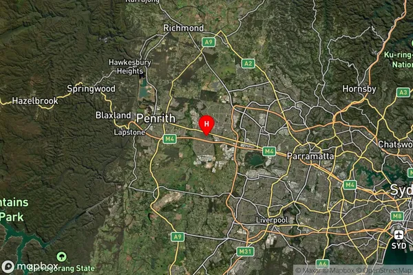 Colyton,New South Wales Satellite Map