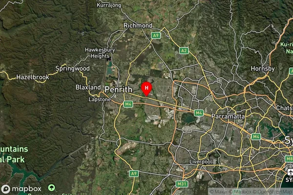 St Marys East,New South Wales Satellite Map