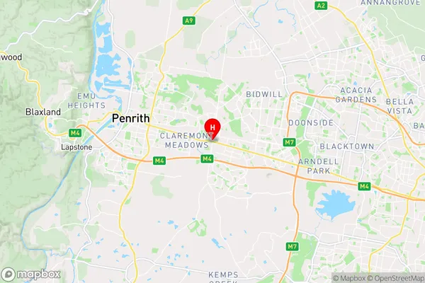 St Marys East,New South Wales Area Map