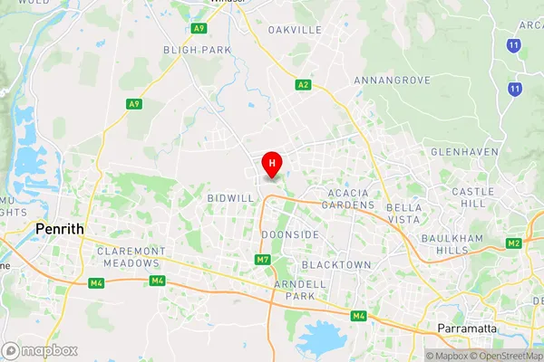 Colebee,New South Wales Area Map