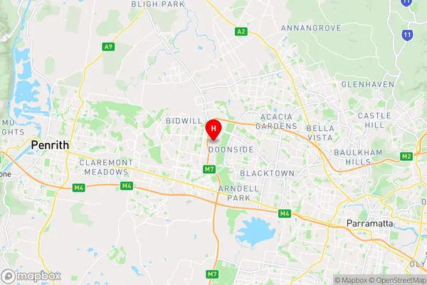 Glendenning Dc,New South Wales Area Map