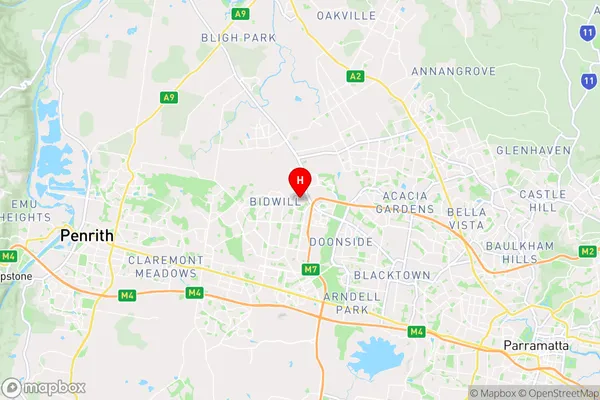 Hassall Grove,New South Wales Area Map