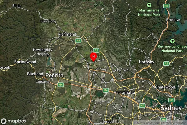 Schofields,New South Wales Satellite Map