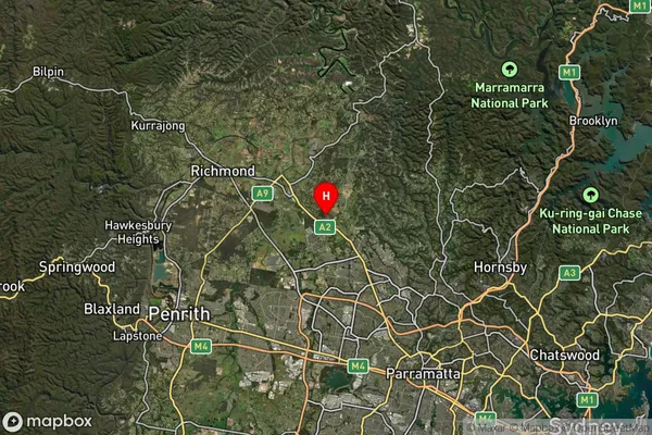 Box Hill,New South Wales Satellite Map