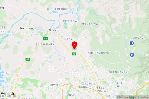 Box Hill,New South Wales Area Map