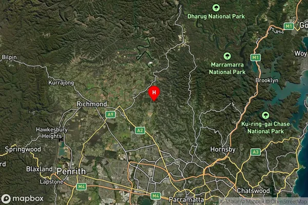 Maraylya,New South Wales Satellite Map