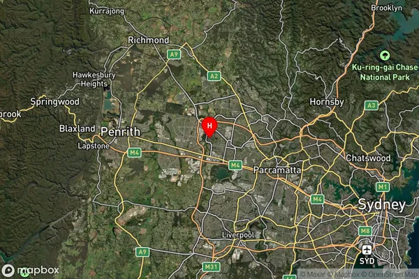 Doonside,New South Wales Satellite Map