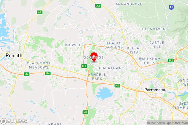 Doonside,New South Wales Area Map