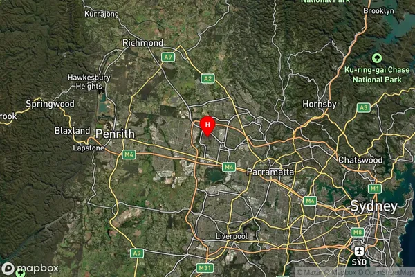 Woodcroft,New South Wales Satellite Map